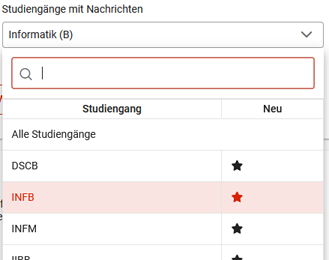 Neue Nachrichten für Studiengänge